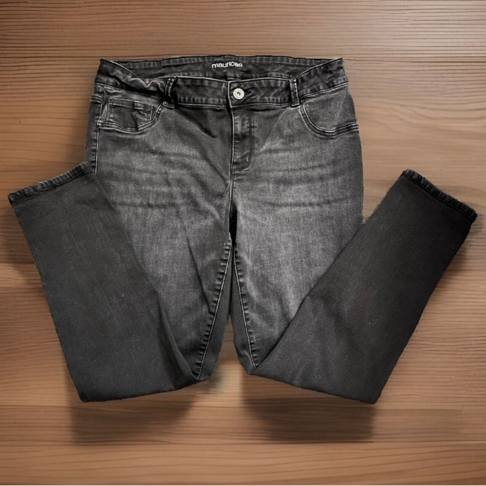 Maurice’s Black Skinny Jeans 18 Short